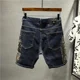 thumbnail image 4 of Pantalones vaqueros cortos para hombre, estampado gráfico con texto, pantalones cortos vaqueros retro para hombre, Xxxl, Harajuku, originales, finos, Y2k, promoción de moda, 4 of 5