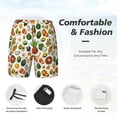 thumbnail image 6 of Picia Lemon Fruits Vegetables pattern Mens Swim Trunks with Compression Liner Stretch Beach Shorts Quick Dry with Zipper Pockets No-Chafing Board Shorts-XX-Large, 6 of 9