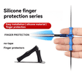 thumbnail image 2 of 15 Set Adult Bow Finger Guard Silicone Rubber Archery Protective Take Without Finger Guard Black, 2 of 6