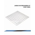 thumbnail image 3 of Regadera Xtellar cuadrada 20 cm acero inoxidable con tubo 40 cm para duchas Color Plateado, 3 of 5