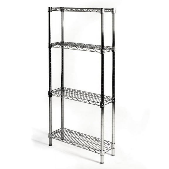 Shelving Inc. 10"d x 24"w x 54"h Chrome Wire Shelving with 4 Shelves