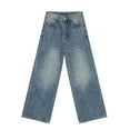 thumbnail image 6 of Mens Washed Denim Jeans with Utility Pockets Straight Leg for Casual Everyday Wear Durable No Stretch Denim Pants, 6 of 6