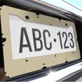 thumbnail image 6 of 1 Pcs Black Tulip like on Beige License Plate Frame,License Plate Cover for Car Decorative Parts,Aluminum License Plate Bracket Holder Rust-Proof for US Standard Car, 6 of 8