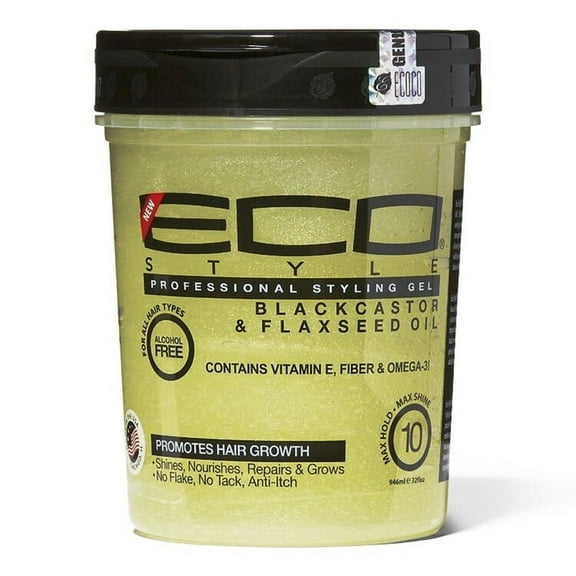 Eco Styler - Black Castor & Flaxseed Oil Styling Gel, 32 oz. * BEAUTY TALK LA *