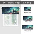 thumbnail image 6 of Wolf Kitchen Valance Curtains Woodland Mountain Wild Animals Colorful Sky Privacy Decorative Rod Pocket Short Window Valance Curtains 54 by 18 in, 1 Panel, 6 of 6