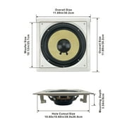 Acoustic Audio HD-S10 Flush Mount Passive Subwoofer In Wall with 10 Speaker