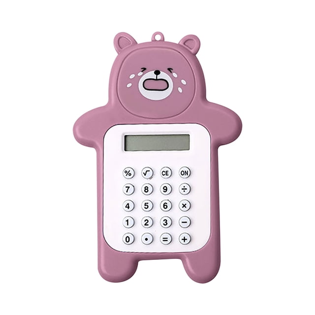Leutsin Back To School Supplies Sale!Calculators Desktop,Basic Calculator for School,Cute Bear Calculator,Basic Button Battery Powered,Handheld Calculator Schools and Children