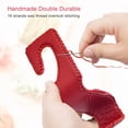 thumbnail image 3 of Car Headrest Hooks - Leather Car Purse Hanger Holder for Hanging Purses, Bags and Coats - 4 Pack/Red, 3 of 7