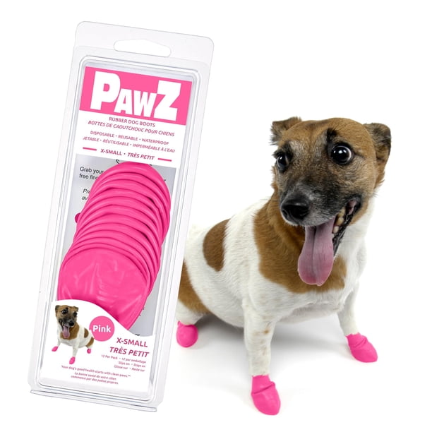 Botas para perro Protex PawZ de goma impermeables para todo clima, rosa, XS