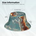 thumbnail image 3 of Yiaed Starry Sky Cloud Fox Print Reflective Stripe Bucket Hat Unisex Funny Outdoor Fisherman Cap Beach Sun Hat, 3 of 5