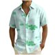 thumbnail image 2 of Ceisia Men's St. Patrick's Day Clover Print Short Sleeve Button-Down Shirt Collection | Gradient Clover Scatter Print Button-Up Shirt Gifts, 2 of 9