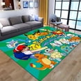 thumbnail image 3 of Alfombra de baño de franela antideslizante de Pikachu, alfombra rectangular de dibujos animados de Pokémon, Alfombra de piso para puerta de cocina, alfombra de baño para sala de estar, decoración del, 3 of 4