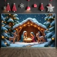 thumbnail image 3 of Nativity Theme Nativity Banner Christmas Christmas Banner LED Lights Star Decoration Religious Banner for Christmas Party Church Event Religious Celebration, 3 of 8