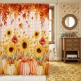 thumbnail image 2 of Erosebridal Plaid Floral Shower Curtain 72Wx84L,Fall Harvest Bathroom Shower Curtain,Light Pink, 2 of 6