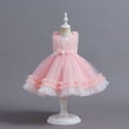thumbnail image 1 of Vestido infantil, vestido de pastel de hilo hinchado, vestido de princesa, vestido de niña para el primer cumpleaños de niña de las flores, 1 of 6