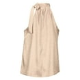 thumbnail image 6 of Tank Tops for Women Plus Size Clearance Round Neck Sleeveless Leopard Print Summer Tee Tops Khaki S, 6 of 6