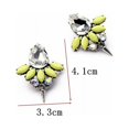 thumbnail image 2 of 1 par de pendientes coloridos y elegantes con remaches de resina para mujeres y niñas, pendientes llamativos a la moda, joyería, regalo de cumpleaños, nuevo, 2 of 3