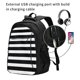 thumbnail image 2 of Fotbe Black And White Stripes Mochila con Estampado y Puerto USB para Hombre y Mujer, Mochila Antirrobo, Mochila de Viaje, Mochila Escolar, Mochila Universitaria, 2 of 7