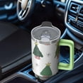 thumbnail image 4 of 40oz Christmas Tumbler with Lid and Straw, Stainless Steel Cup with Handle Plaid Travel Mug, Christmas Presents, 4 of 4