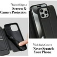 thumbnail image 3 of For Iphone 16 Plus Magnetic Armor Series Rfid Card Slots Leather Phone,iPhone 15 Pro Max, 3 of 8