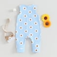 thumbnail image 3 of Bagilaanoe Newborn Baby Girls One-pieces Flower Print Sleeveless Jumpsuit 3M 6M 12M 18M Infant Summer Romper Casual Clothing, 3 of 7