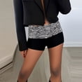 thumbnail image 2 of DHFJKG Womens Micro Shorts Low Rise Patchwork Zebra Striped Streetwear Slim Fit Hot Pants Rave Party Nightclub Wear, 2 of 5