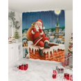 thumbnail image 2 of Santa Claus Bathroom Shower Curtains with Hooks, Christmas Chimney Winter Night Waterproof Fabric Washable Shower Curtain for Home Hotel Bathtub Decor 54x78 Inches, 2 of 7