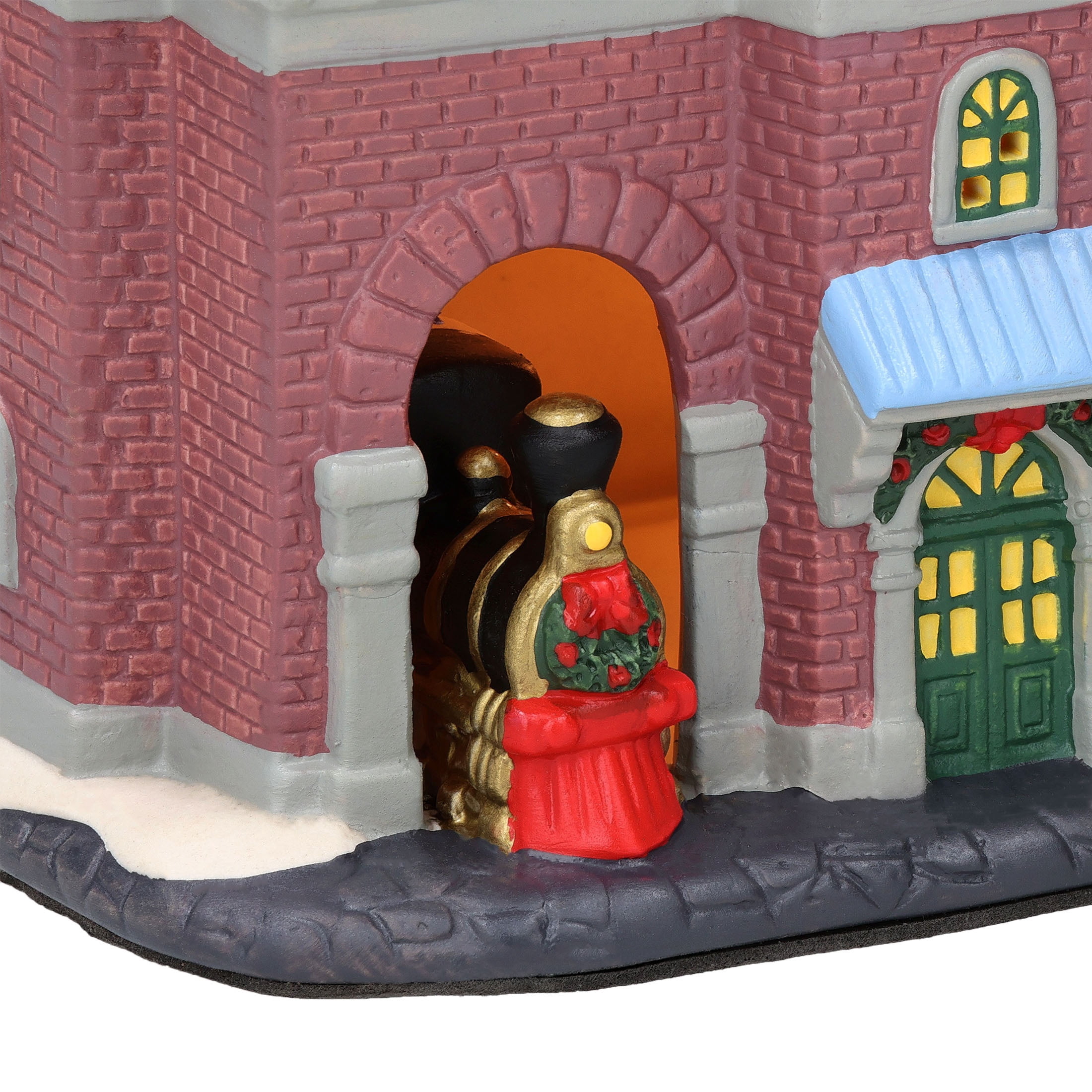 Light-Up Grand Central Depot Christmas Village Building, Multicolor, 8", by Holiday Time
