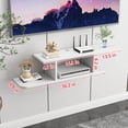 thumbnail image 3 of BiJun Floating TV Stand Wall Mounted, Floating TV Shelf for TVs up to 60"（White）, 3 of 6