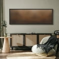 thumbnail image 4 of Large Framed Canvas Print Minimalist Abstract Wall Art with Warm Brown OmbreWall Art Decorative Ready to Hang Painting for Living room Bedroom 60x20 inches Black Frame, 4 of 9
