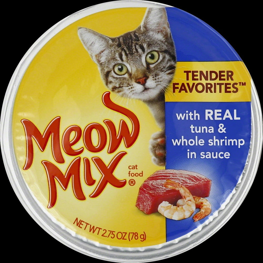 Meow Mix Tender Favorites Tuna & Whole Shrimp in Sauce Wet Cat Food, 2