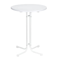 31.5" Round White Plastic Cocktail Table by Chivari