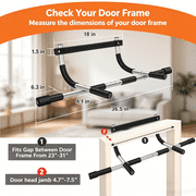 Pull Up Bar for Doorway, No Screws Portable Chin Up Bar Doorway, Strength Training Door Frame Pull-up Bars, Hanging Bar for Exercise, Door Workout Bar with Foam Grips, Pullup Bars for Home