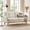 White, variant on Ebello 2-Seater Sofa with Detachable Back Cushion, Fabric Upholstered Loveseat with Soft Seat Cushion for Living Room, Apartment, Office – 3 Colors (Beige)