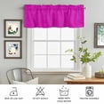 thumbnail image 6 of Kitchen Valances for Window, Rose Red Solid Color Light Filtering Rod Pocket Valance Curtain, Modern Minimalist Art Short Curtains Window Topper for Bedroom Bathroom Living Room 60x18in, 6 of 9