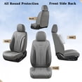 thumbnail image 4 of Coverado Full Set Car Seat Covers, Waterproof Faux Leather Front and Rear Seat Protector, Breathable Seat Cushions Universal Fit for Most Cars, Gray, 4 of 8