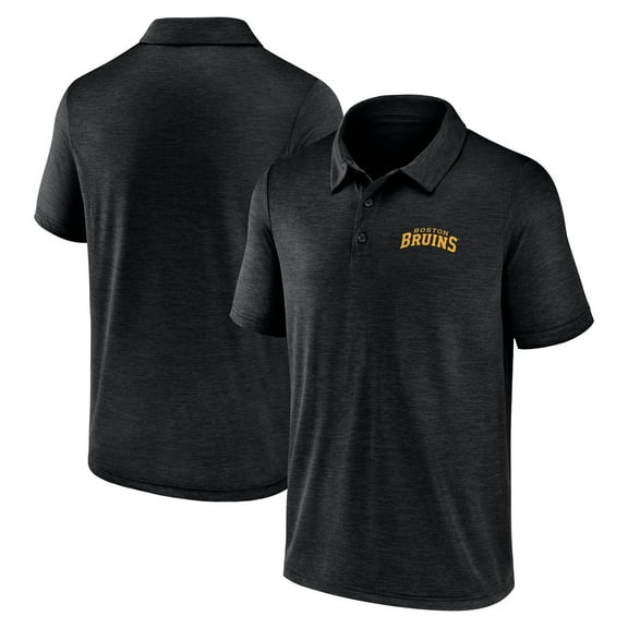 Men's Logo Athletic Black Boston Bruins Unstoppable Polo