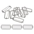 thumbnail image 1 of Deslizantes Hebillas, 20uds 50x20x3,8mm Metal Rectángulo Ajustador Tri-deslizante Hebilla Rodillo Pasador Correa Ajustador para Cinturón Bolsos DIY Accesorio, Plateado Tono, 1 of 5