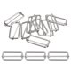 thumbnail image 1 of Deslizantes Hebillas, 20uds 50x20x3,8mm Metal Rectángulo Ajustador Tri-deslizante Hebilla Rodillo Pasador Correa Ajustador para Cinturón Bolsos DIY Accesorio, Plateado Tono, 1 of 5