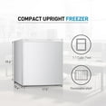 thumbnail image 4 of Upright Freezer 1.1 Cubic Feet Compact Reversible Single Door Vertical Freezer Table Top Mini Freezing Machine, 4 of 7