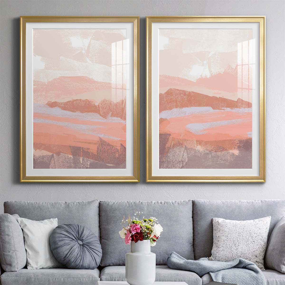 Wexford Home Dusty Desert I Premium Framed Print, 22.5" x 30.5" - Ready to Hang, Gold (Set of 2)