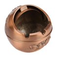thumbnail image 3 of Portable Travel Car Ashtray Round Ball Stamped Pattern Gift Home Decoration (#02), 3 of 4