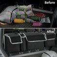 thumbnail image 4 of Almacenamiento del maletero del automóvil, la bolsa de almacenamiento del automóvil tiene tres hebillas reforzadas, bolsa de almacenamiento de alta capacidad para el asiento trasero ajustable del org, 4 of 5