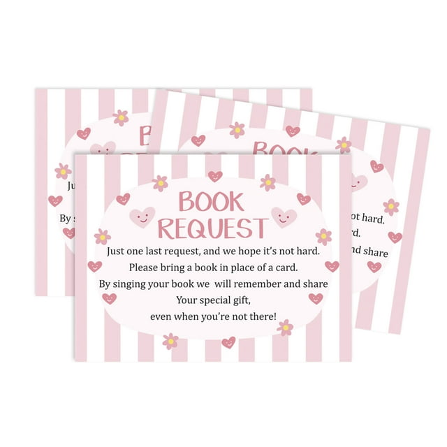 Inkdotpot 30 Books For Baby Shower Request Cards Bring A Book Instead Of A Card Gender Neutral Stripe Baby Shower Invitations Inserts Games