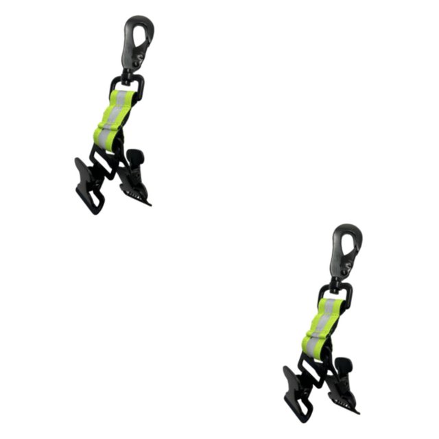 Monstrate Correa para guantes de bombero para equipo de protección Clip de hebilla confiable reflectante para mayor visibilidad Clip doble 2Conjunto