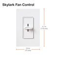 thumbnail image 4 of Control de ventiladores Lutron Electronics Co. Skylark SFSQ-F-WH, color blanco, 4 of 4