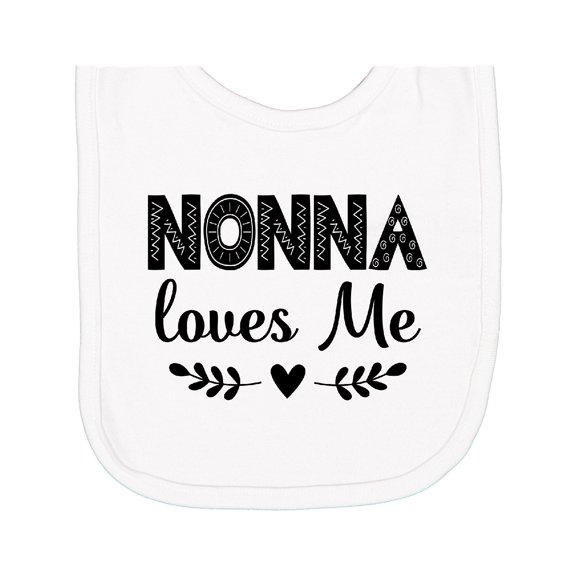 Inktastic Nonna Baby Clothes Grandchild Newborn Bib