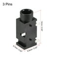 thumbnail image 2 of Conectores de audio hembra de 3.5 mm, conector estéreo de 3 pines, montaje en PCB, negro, 20 piezas, 2 of 3