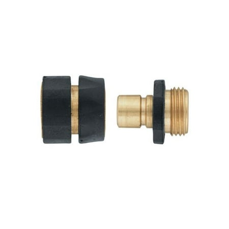 Brass Water Hose - Orbit Brass Quick Connect Set with Auto Shutoff for Garden Water Hose - 58285N