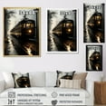 thumbnail image 4 of Designart "Twilight Train In Winter" Train Floater Framed Canvas Art Print, 4 of 5